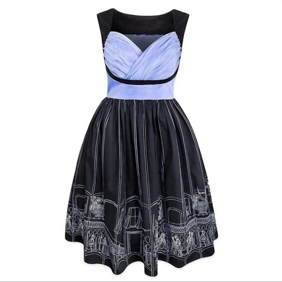 Disney Black and Lavender Midi Dress - Picture 1 of 10